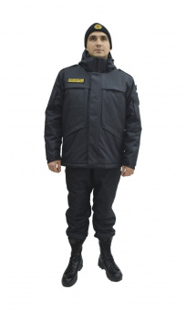 Куртка зимняя универсальная из темно-серого цвета модель 856-1-22